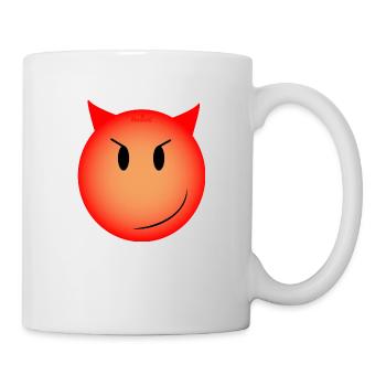 evil smiley - Mug - white - Right