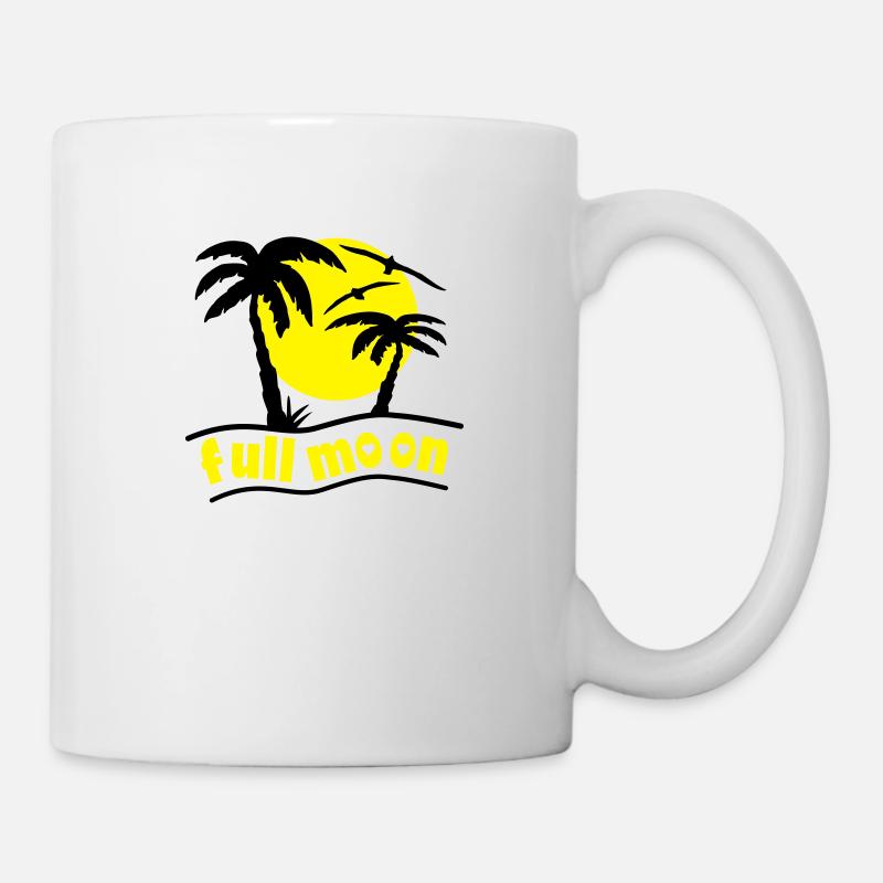 full_moon - Tasse - Weiß
