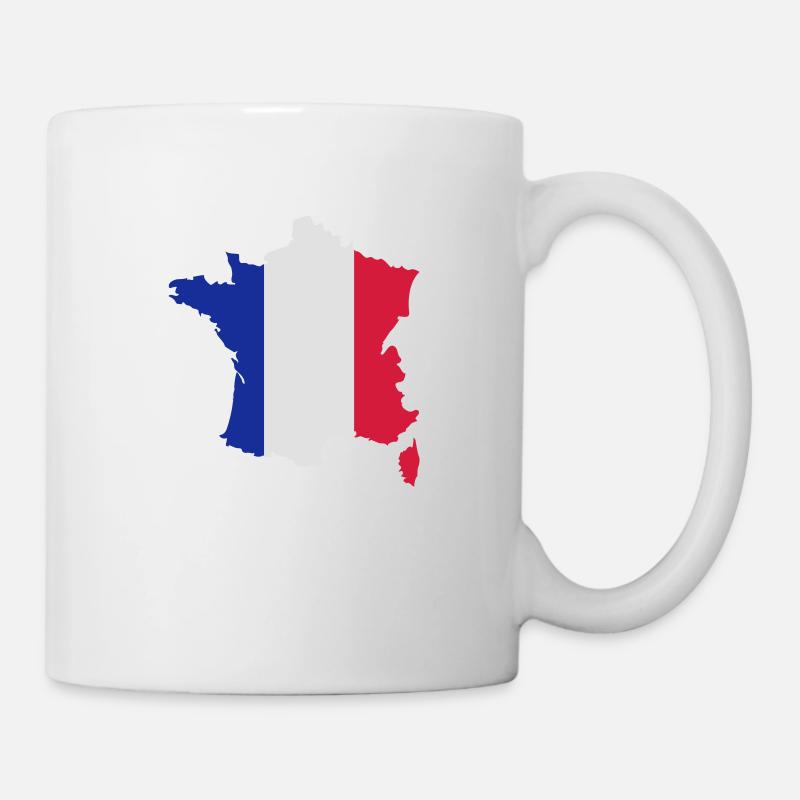 frankreich_landflagge - Tasse - Weiß