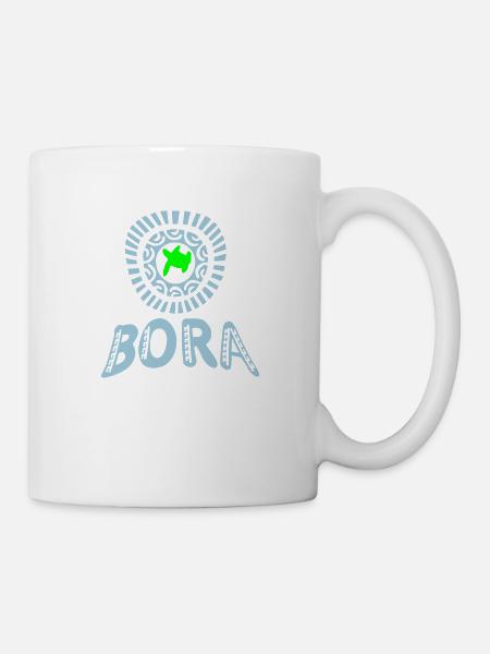 polynesisch Schildkröte Tattoo Bora Bora - Tasse - Weiß