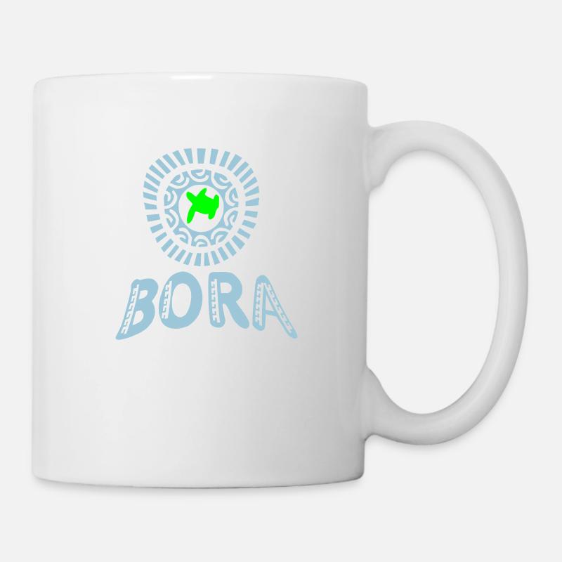 polynesisch Schildkröte Tattoo Bora Bora - Tasse - Weiß
