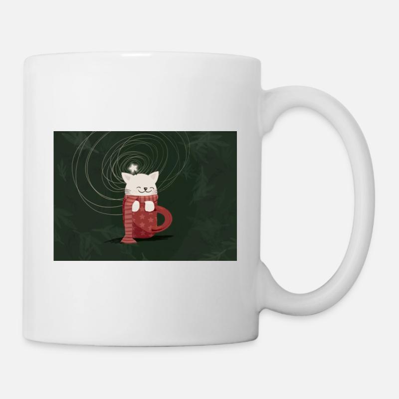 Chaton de Noël - Mug blanc - blanc