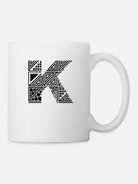 lettre K - Mug blanc - blanc