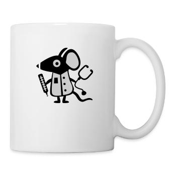 Maus Arzt - Doctor - Ratte - Tasse - Weiß - Rechts