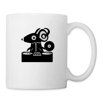 Maus DJ - Ratte - Tasse - Weiß - Rechts