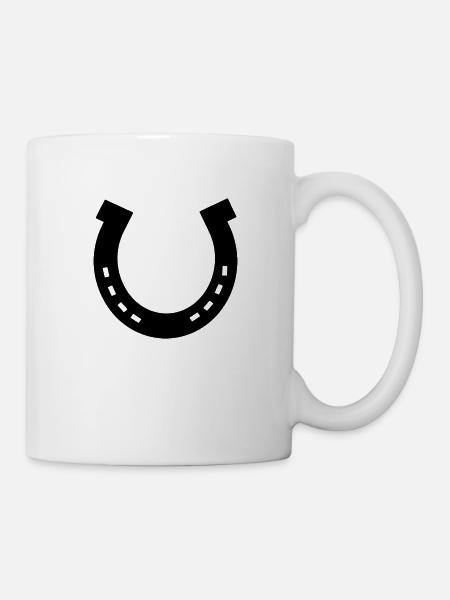 Fers à cheval, cheval - Mug blanc - blanc