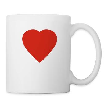 Rotes Herz Liebe - Tasse - Weiß - Rechts