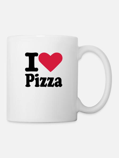 I love Pizza - Tasse - Weiß