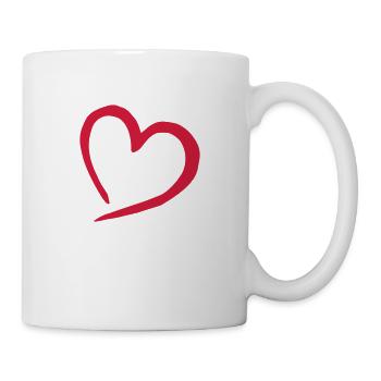 herz - Tasse - Weiß - Rechts