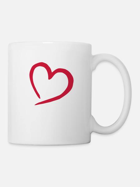 herz - Tasse - Weiß