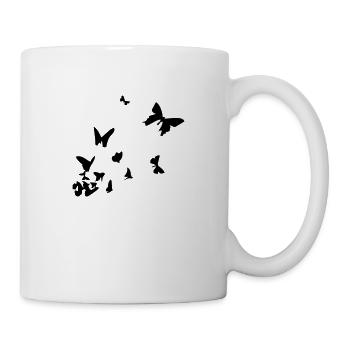 Schmetterlinge - Tasse - Weiß - Rechts