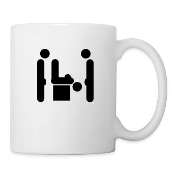 partie a trois - Mug blanc - blanc - Droite