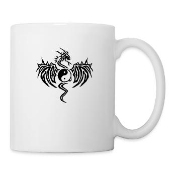 Yin Yang Dragon - Tasse - Weiß - Rechts