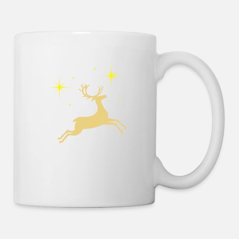 Rentier Weihnachten - Tasse - Weiß