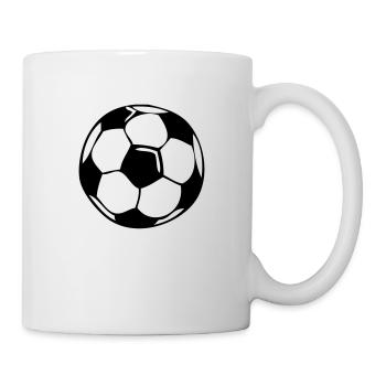 fußball - Tasse - Weiß - Rechts