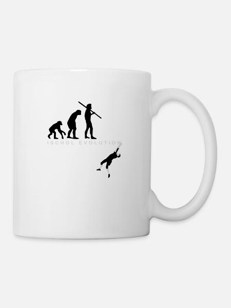 Evolution Bergsteiger - Tasse - Weiß