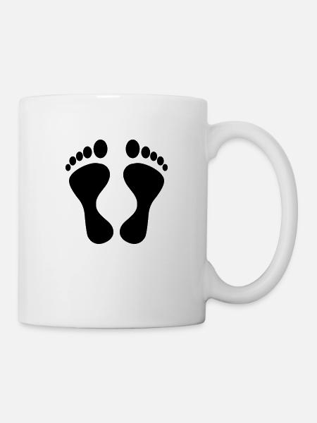 füsse - Tasse - Weiß