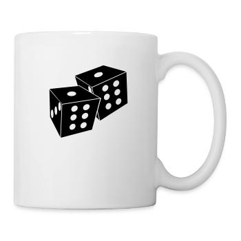 würfel - Tasse - Weiß - Rechts