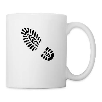 Fußabdruck links / Footprint left - Tasse - Weiß - Rechts