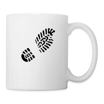 Fußabdruck rechts / Footprint right - Tasse - Weiß - Rechts