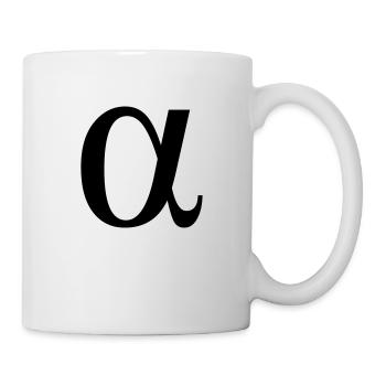 alpha griechische Buchstabe - Tasse - Weiß - Rechts