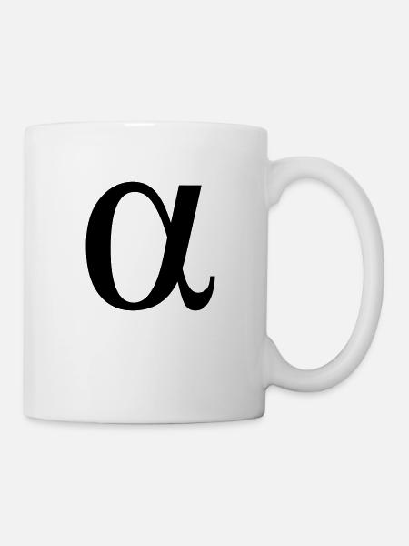 alpha greek letter - Mug - white