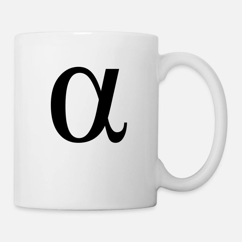 alpha greek letter - Mug - white