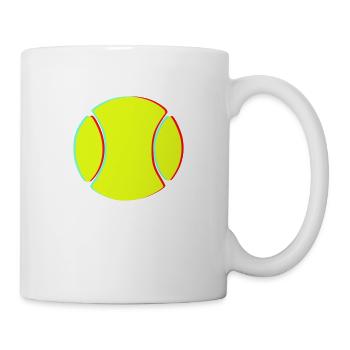 3d tennis BALL - Tasse - Weiß - Rechts