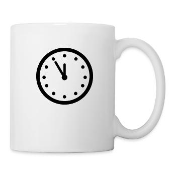 Uhr - Line - Tasse - Weiß - Rechts