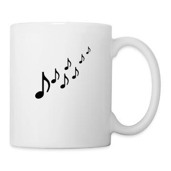 Musiker Noten Aufsteigend - Tasse - Weiß - Rechts