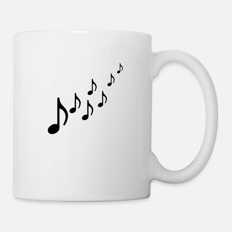 Musiker Noten Aufsteigend - Tasse - Weiß