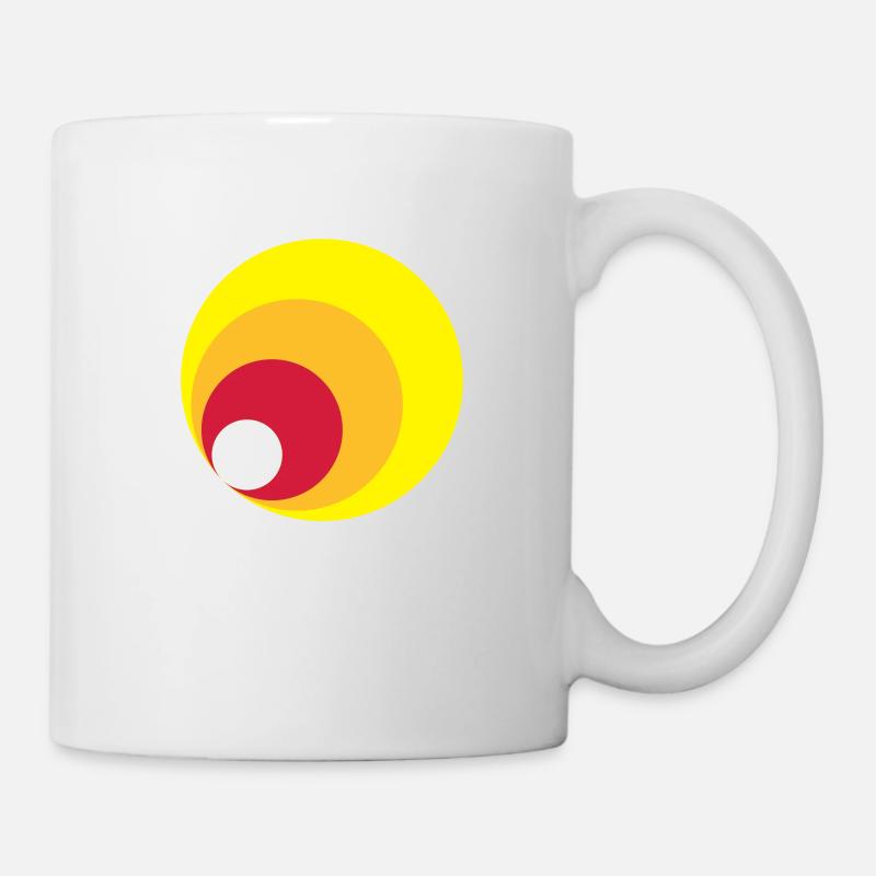 Retro Kreise - Tasse - Weiß
