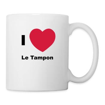 Ich liebe den Tampon - Tasse - Weiß - Rechts