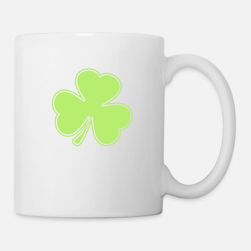kleeblatt St. Patrick´s Day - Tasse - Weiß