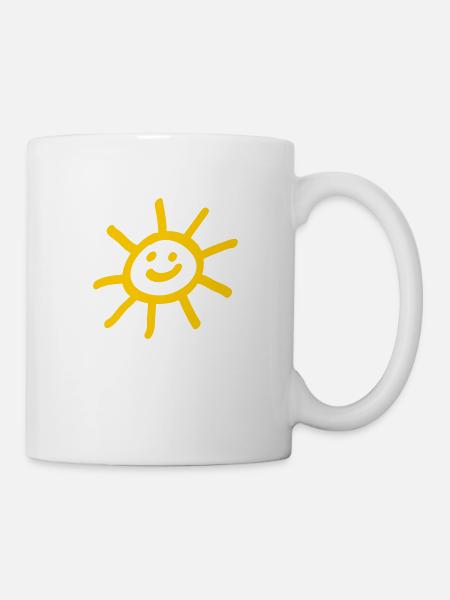 Sonne - Tasse - Weiß