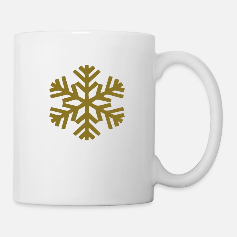 schnee flocke - Tasse - Weiß
