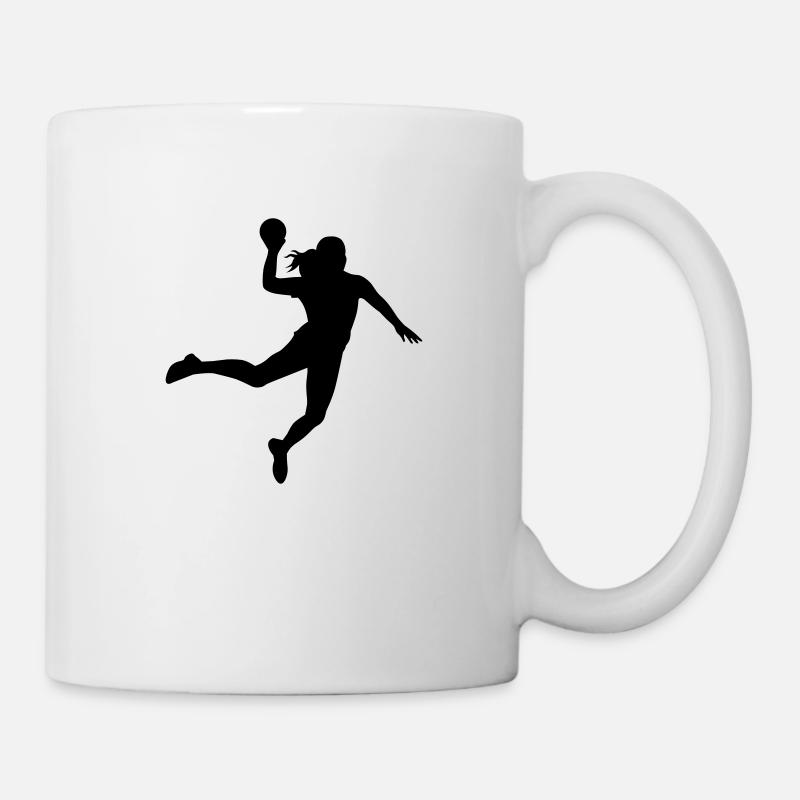 Joueur de handball silhouette 1 - Mug blanc - blanc