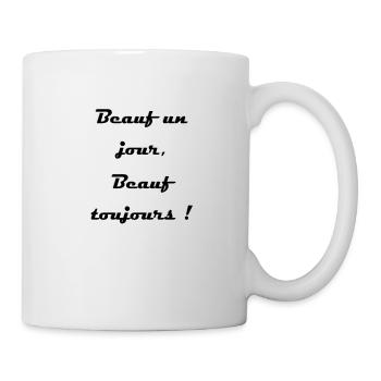 Beauf un jour... - Mug blanc - blanc - Droite
