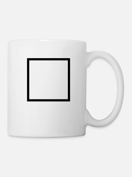 Carre (à personnaliser) - Mug blanc - blanc