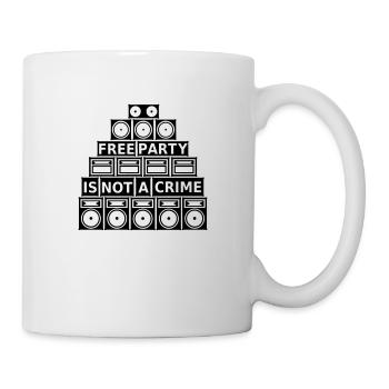 SOUND SYSTEM Not a crime free party tekno - Mug blanc - blanc - Droite