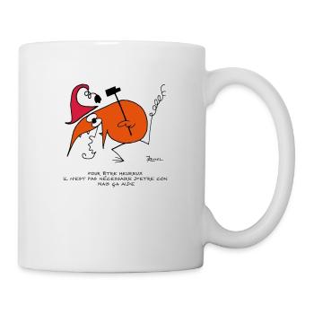 Pour être heureux... - Mug blanc - blanc - Droite