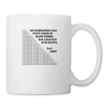 Grands nombres - Mug blanc - blanc - Droite