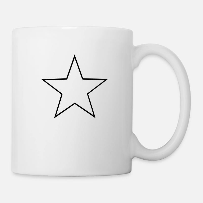 Stern Outline - Tasse - Weiß
