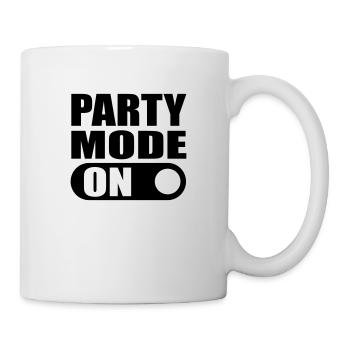 party mode on - Tasse - Weiß - Rechts