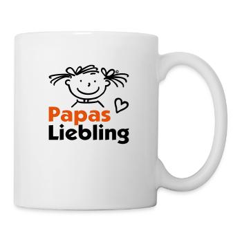 Papas Liebling mit Herz - Tasse - Weiß - Rechts