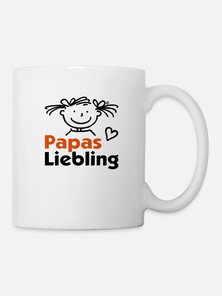 Papas Liebling mit Herz - Tasse - Weiß