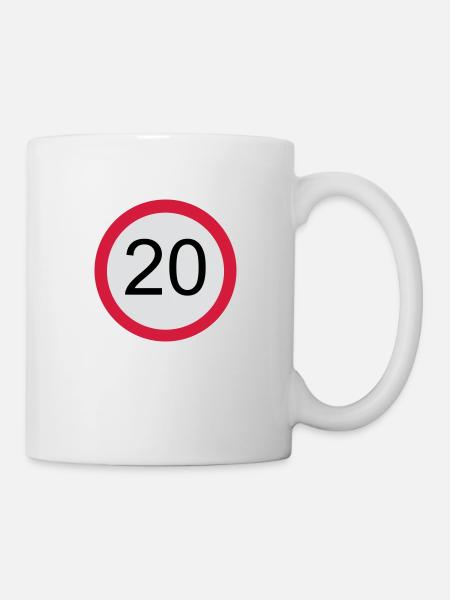 20 - Geburtstag - Tasse - Weiß