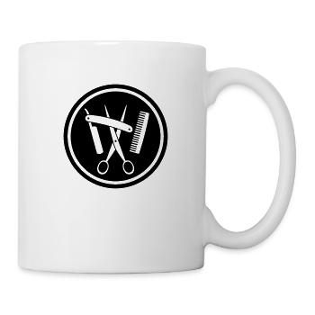 Friseur Zunftzeichen negativ - Tasse - Weiß - Rechts