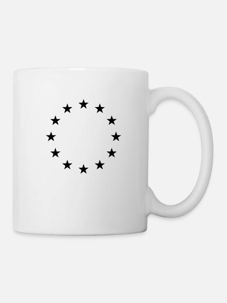 EU Flagge - Tasse - Weiß