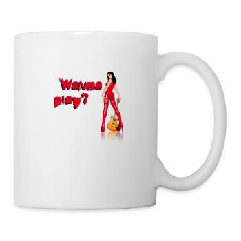rock_babe_a_wanna_play - Mug blanc - blanc - Droite